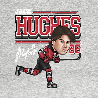 Jack Hughes New Jersey Cartoon T-Shirt